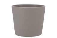 CERAMIC GREY STRUCTURE POT 15X13,5CM