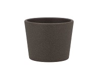 KERAMIEK POT DONKER GRIJS 11CM