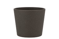 KERAMIEK POT DONKER GRIJS 13CM