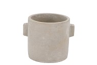 CONCRETE EARS GREY POT 13X11CM