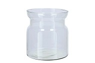 GLASS ROCA MILK BOTTLE CLEAR 19X20CM