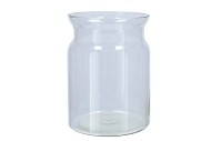 GLASS ROCA MILK BOTTLE CLEAR 19X25CM