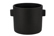 CONCRETE EARS BLACK POT 24X19CM