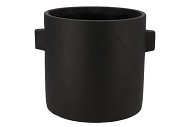 CONCRETE EARS BLACK POT 27X23CM