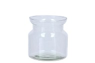 GLASS ROCA MILK BOTTLE CLEAR 13X13CM