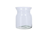 GLASS ROCA MILK BOTTLE CLEAR 16X16CM