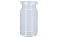 GLASS ROCA MILK BOTTLE CLEAR 16X30CM