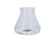 GLASS MILK BOTTLE ROCA CLEAR 17X17CM NM