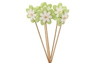 BIJSTEKER FLOWER WHITE/GREEN O/ST. P/6 H 50CM