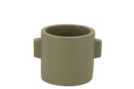 CONCRETE EARS ARMY GREEN POT 11X8CM