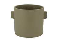 CONCRETE EARS ARMY GREEN POT 22X17CM nvb