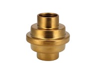 STAIRS GOLD MAT VAAS 14X15CM