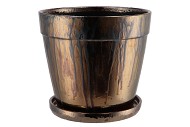 SIENNA POT+SCHOTEL METAL 26X24CM NM