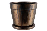 SIENNA POT+SCHOTEL METAL 26X24CM