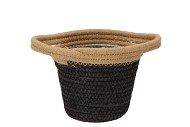 TRIPOLI BASKET POT BLACK 15X14CM NM