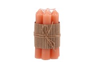 CANDLE CROWN PEACH PER 7 2X12CM NM