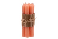 CANDLE CROWN PEACH PER 7 2X16CM NM