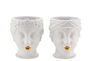 QUEEN POT WHITE 12X16CM ASS