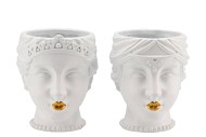 QUEEN POT WHITE 15X17CM ASS