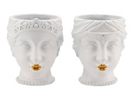 QUEEN POT WHITE 17X19CM ASS