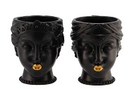 QUEEN POT BLACK 15X17CM ASS