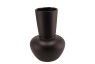 DJEDDA VASE FLAT MAT BLACK 21X29CM