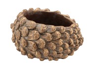 CONCRETE PINECONE ROUND GOLD 21X16X12CM