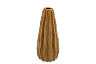 IRON STONE YELLOW GLAZED VASE 13X30CM