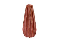 IRON STONE RED GLAZED VASE 13X30CM