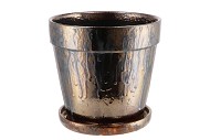 SIENNA POT+SCHOTEL METAL 23X21CM NM
