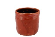 IRON STONE RED GLAZED POT 12X11CM