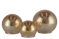LED GLASS BALL AMBER 8/10/12CM 3DLG