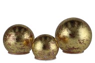 LED GLASS BALL MESSING 8/10/12CM 3DLG