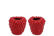 RASPBERRY VASE RED 14X13CM