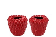 RASPBERRY VASE RED 16X16CM