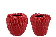 RASPBERRY VASE RED 19X19CM