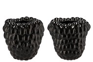 RASPBERRY VASE BLACK 37X37CM