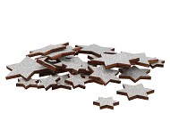 NATUUR STER SCHORS SLIVER GLITTER 24ST.