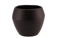 AMARAH BLACK POT SPHERE SHADED 21X17,5CM