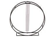 METAL RACK GREY CIRCLE GLASS TUBE 5X22CM