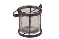 METAL RACK GREY LANTERN 11X11X23CM