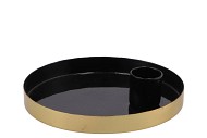 AMBER MARRAKECH BLACK CANDLE PLATE 12X12X2,5CM