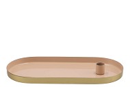 MARRAKECH SAND CANDLE PLATE OVAL 30X14X2,5CM