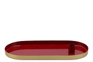 MARRAKECH BORDEAUX CANDLE PLATE OVAL 30X14X2,5CM