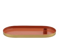 MARRAKECH MARSALA CANDLE PLATE OVAL 30X14X2,5CM