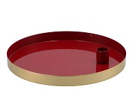 MARRAKECH BORDEAUX CANDLE PLATE ROUND 22X2,5CM