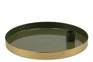 MARRAKECH OLIVE CANDLE PLATE ROUND 22X2,5CM