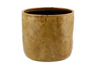 IRON STONE YELLOW GLAZED POT 19X17CM