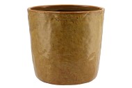 IRON STONE YELLOW GLAZED POT 24X23CM NM