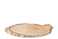 BIRCH SLICE OVAL 28X14X2CM P/1